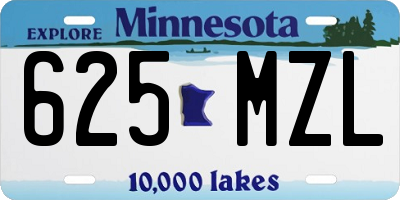 MN license plate 625MZL
