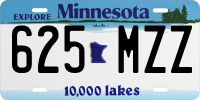 MN license plate 625MZZ