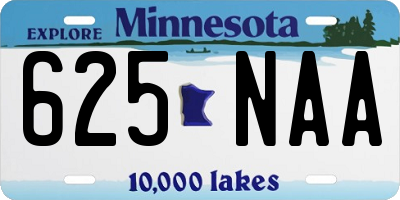 MN license plate 625NAA