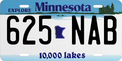 MN license plate 625NAB
