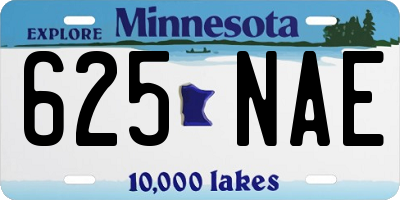 MN license plate 625NAE