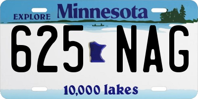 MN license plate 625NAG