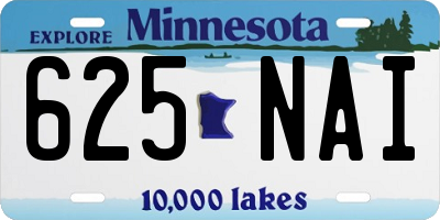 MN license plate 625NAI