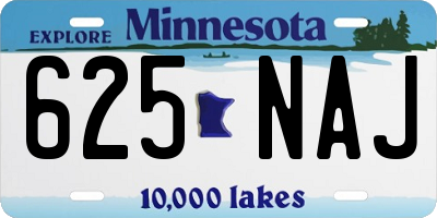 MN license plate 625NAJ