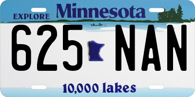 MN license plate 625NAN
