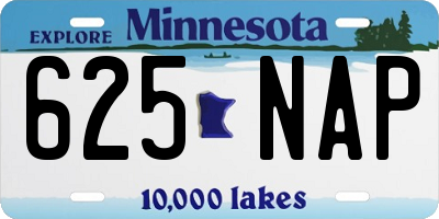 MN license plate 625NAP