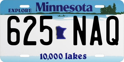 MN license plate 625NAQ