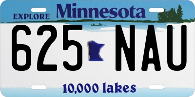 MN license plate 625NAU