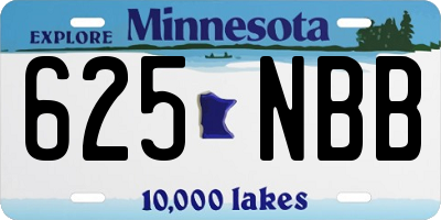 MN license plate 625NBB