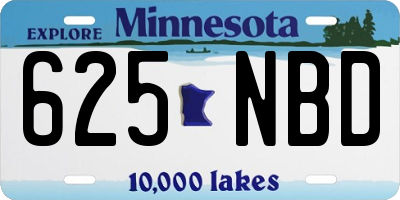 MN license plate 625NBD