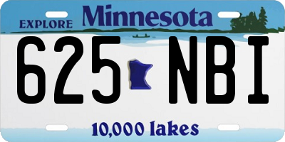 MN license plate 625NBI