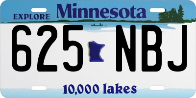 MN license plate 625NBJ