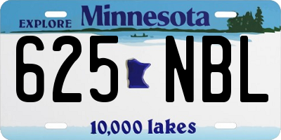 MN license plate 625NBL