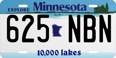 MN license plate 625NBN