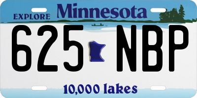 MN license plate 625NBP