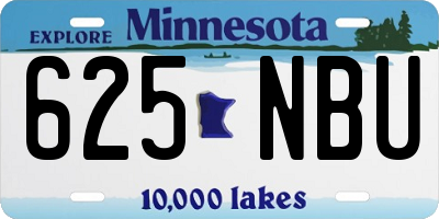 MN license plate 625NBU