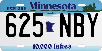 MN license plate 625NBY