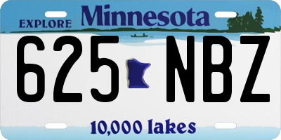 MN license plate 625NBZ