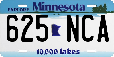MN license plate 625NCA