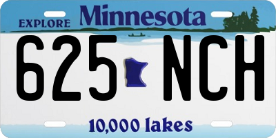 MN license plate 625NCH