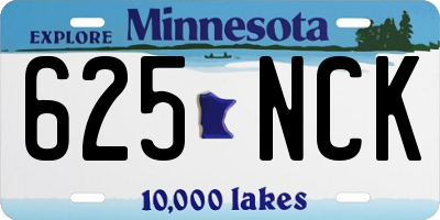 MN license plate 625NCK