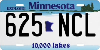 MN license plate 625NCL