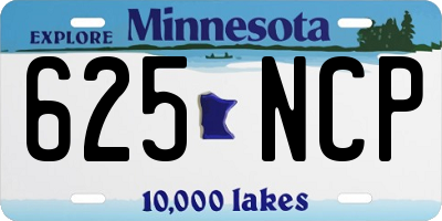 MN license plate 625NCP