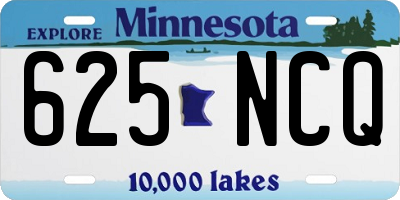 MN license plate 625NCQ