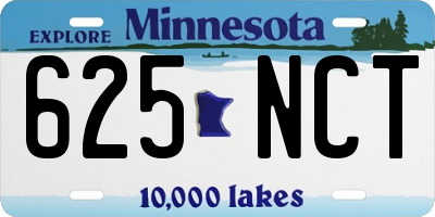 MN license plate 625NCT