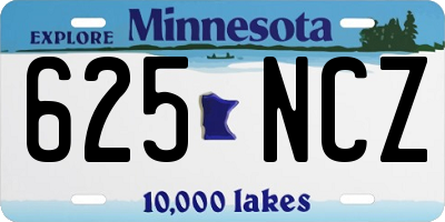 MN license plate 625NCZ