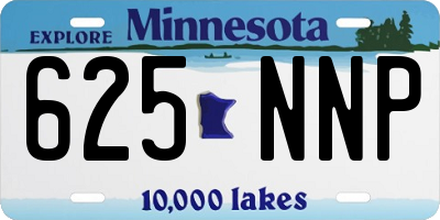 MN license plate 625NNP