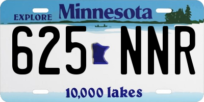 MN license plate 625NNR