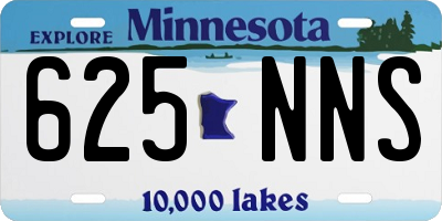 MN license plate 625NNS