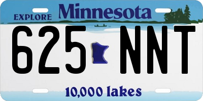 MN license plate 625NNT