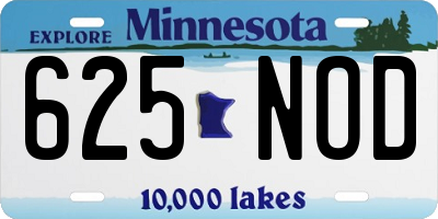 MN license plate 625NOD
