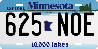 MN license plate 625NOE
