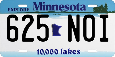 MN license plate 625NOI