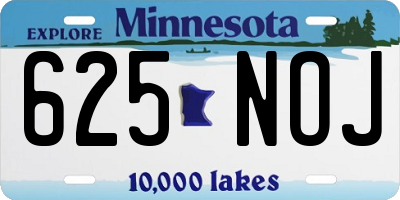 MN license plate 625NOJ