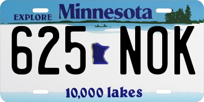 MN license plate 625NOK