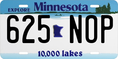 MN license plate 625NOP