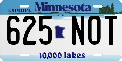 MN license plate 625NOT