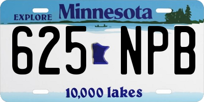 MN license plate 625NPB