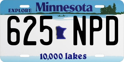 MN license plate 625NPD