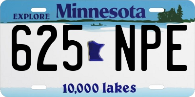 MN license plate 625NPE