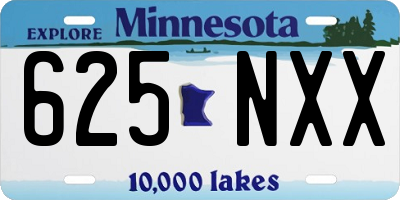 MN license plate 625NXX