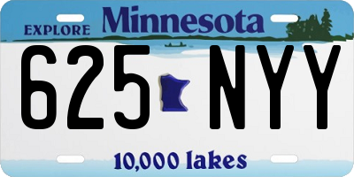 MN license plate 625NYY