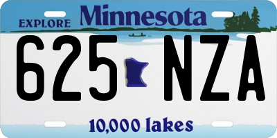 MN license plate 625NZA