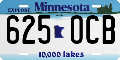 MN license plate 625OCB