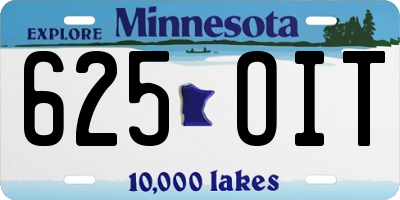 MN license plate 625OIT
