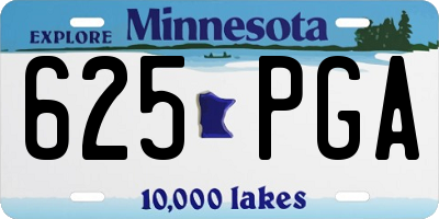 MN license plate 625PGA